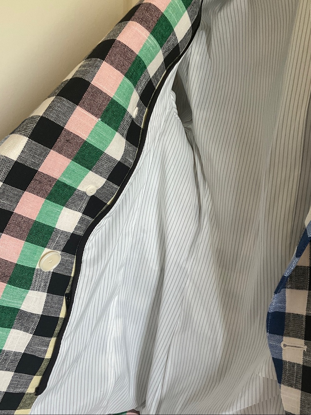 Veronica Beard Multi-Color Gingham Single-Button Blazer - Picture 6 of 7